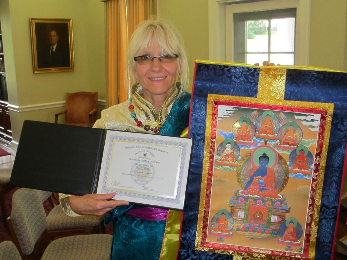 beata receiving her Doctor of Tibetan Medicine degree